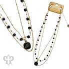 Delicate gold chain necklace with faceted Austrian crystal bead drop, elegant jewelry from Pink Panache Brands.