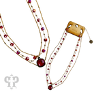 Delicate gold chain necklace with faceted Austrian crystal bead drop, elegant jewelry from Pink Panache Brands.