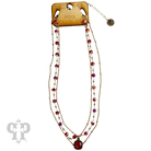 Delicate gold chain necklace with faceted Austrian crystal bead drop, stylish jewelry by Pink Panache Brands