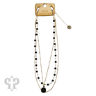 Delicate gold chain necklace with faceted Austrian crystal bead drop from Pink Panache Brands, showcasing elegant jewelry design.