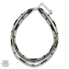 Multi-color and silver beaded necklace from Pink Panache Brands featuring vibrant beads and a stylish design.