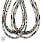 Multi-color and silver beaded necklace from Pink Panache Brands, featuring vibrant beads and elegant silver accents.