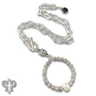 Pink Panache Brands black pave rhinestone bead necklace with Austrian crystal, showcasing sparkling elegant jewelry design.