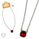 Austrian square crystal chain necklace by Pink Panache Brands featuring bronze iridescent 12mm crystals.