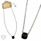 Austrian square crystal chain necklace in bronze iridescent finish, 12mm, by Pink Panache Brands, featuring a stylish geometric design.