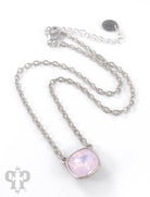 Austrian square crystal chain necklace in bronze iridescent finish, 12mm, by Pink Panache Brands, featuring a sparkling square crystal design.