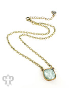 Austrian square crystal chain necklace by Pink Panache Brands, bronze iridescent 12mm square crystals on a delicate chain.