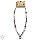 Pink Panache Brands quartz and freshwater pearl necklace with Austrian crystal, showcasing elegant jewelry design.