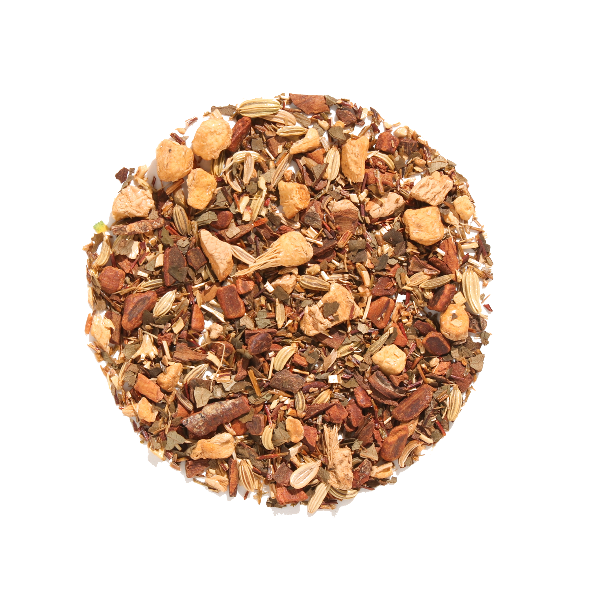 Plum Deluxe Vanilla Sugar Cookie Herbal Dessert Tea in a 1 oz package, showcasing the tea blend with vanilla and sugar cookie flavors.