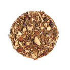 Blueberry Ginger Herbal Tea by Plum Deluxe, featuring a steaming cup with blueberries, ginger slices, and herbal tea leaves.