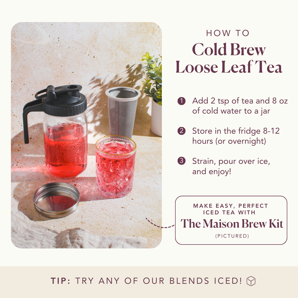 Black tea blend by Plum Deluxe Tea featuring chocolate and orange flavors, perfect for a sophisticated brunch experience.