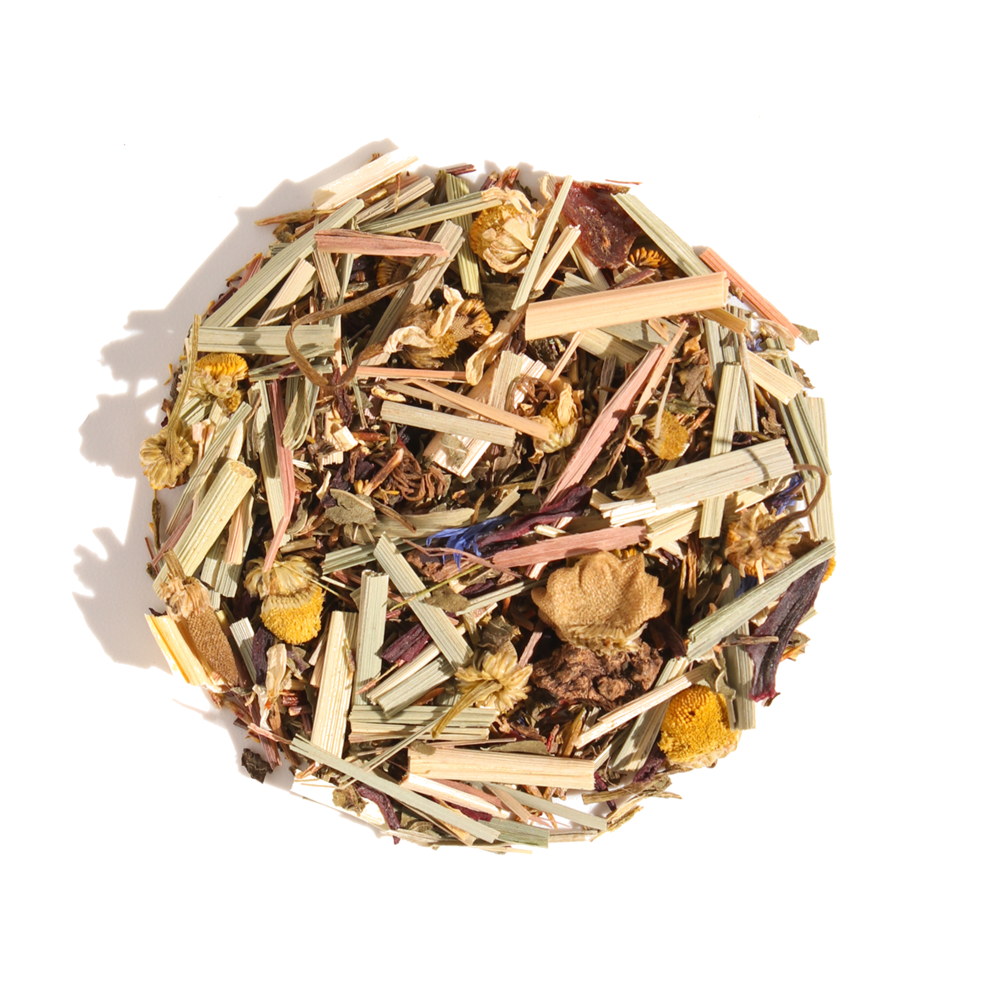 Night Cap Herbal Tea by Plum Deluxe featuring valerian root and peppermint in a tea bag on a cozy table setting.