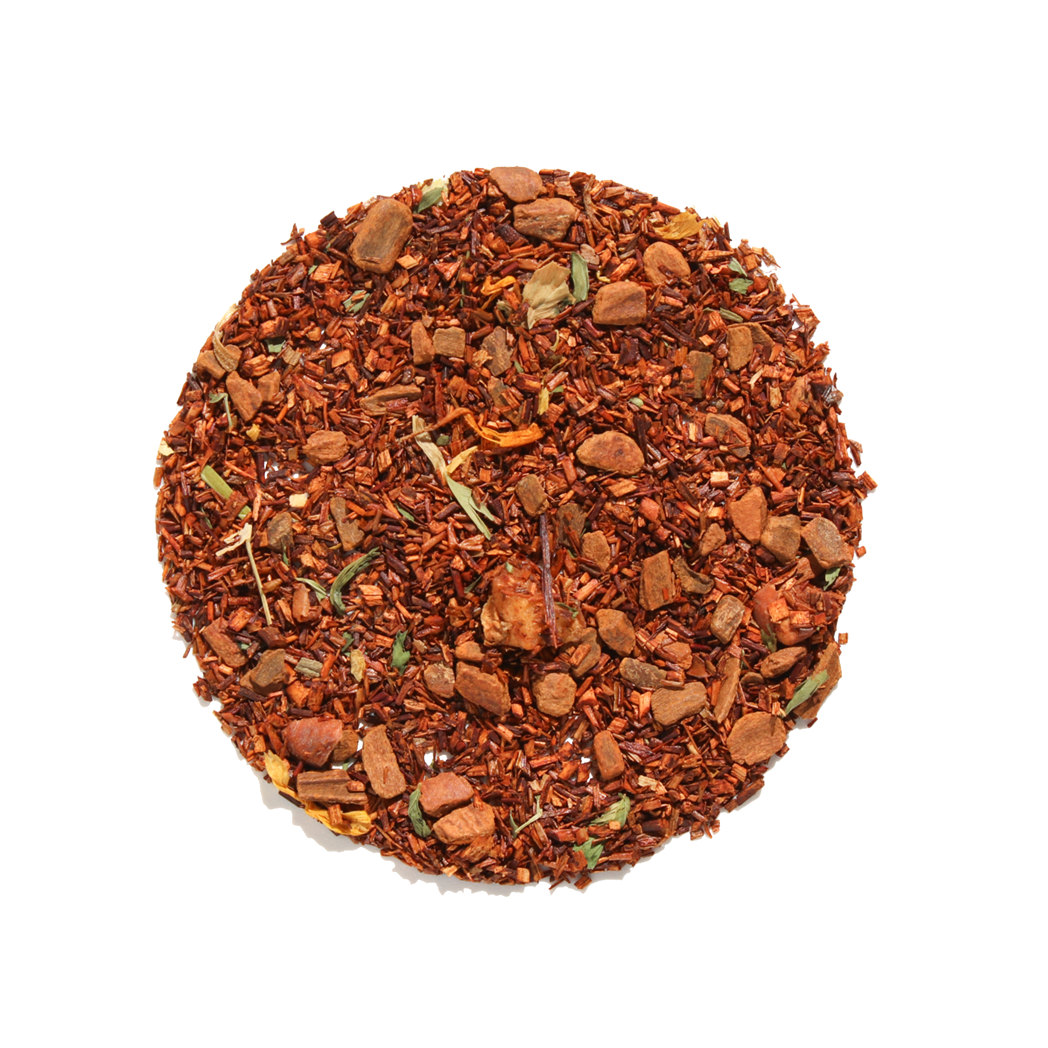 Cup of Pears and Cinnamon Herbal Tea by Plum Deluxe, showcasing a steaming herbal tea with pear and cinnamon flavors in a clear glass mug.