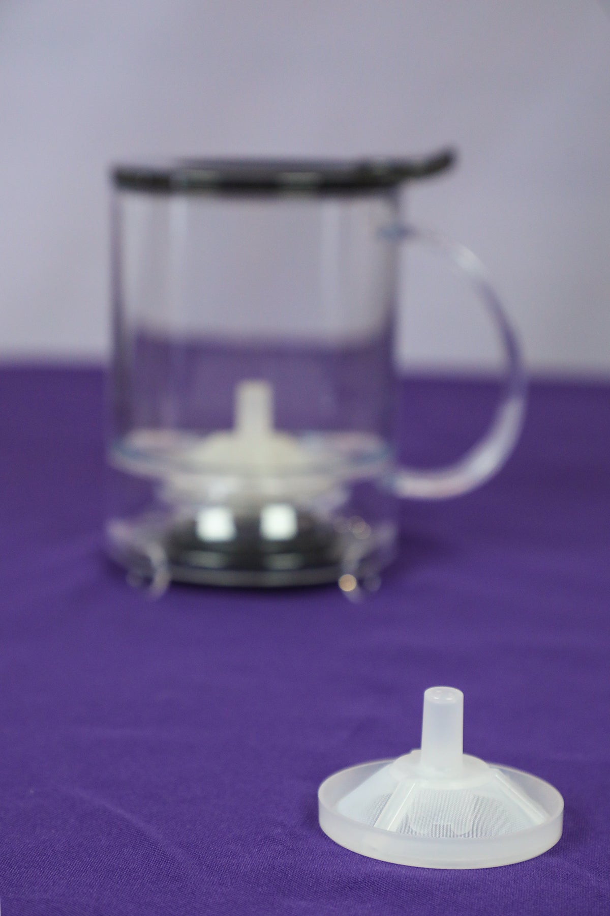 Plum Deluxe Tea Perfect Tea Maker replacement filter, cylindrical mesh tea filter for brewing tea.