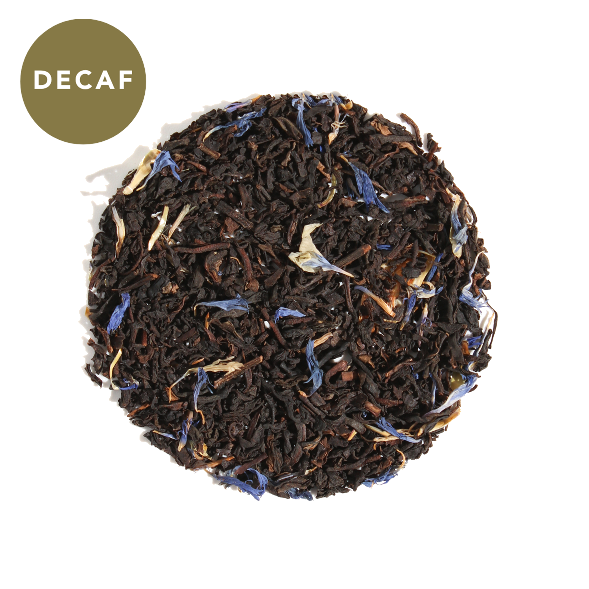 Cup of Plum Deluxe Earl Grey tea with lemon slice, showcasing the Mindful Morning Tea Blend in a clear glass mug.