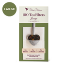 Small loose leaf tea filter bags by Plum Deluxe Tea, ideal for 1-2 teaspoons of loose leaf tea, reusable and easy to use.