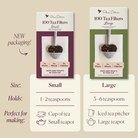 Small Plum Deluxe Tea loose leaf tea filter bags for 1-2 teaspoons of tea, ideal for easy brewing of loose leaf tea.