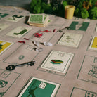 Altar cloth featuring The Houses of Lenormand design by Prisma Visions, with intricate patterns and vibrant colors on fabric.