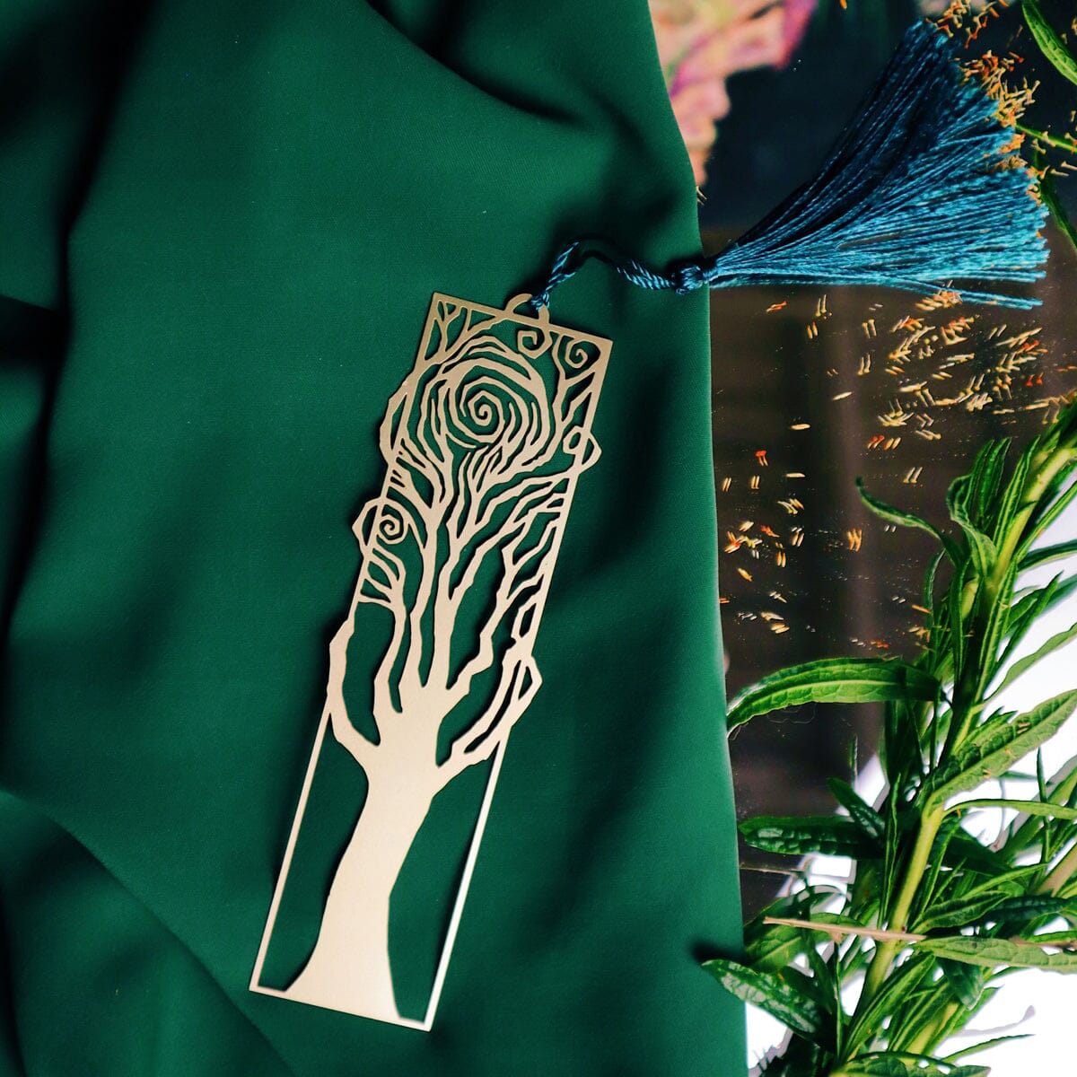 Prisma Visions Cosmic Tree bookmark with intricate cosmic and tree design on a sturdy paper bookmark.