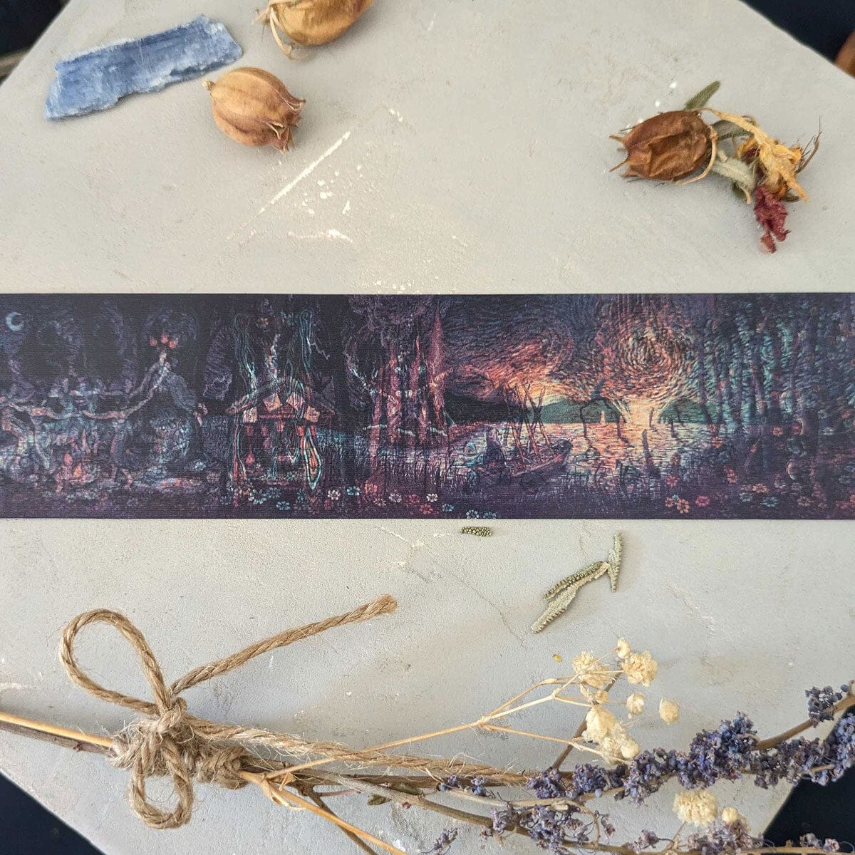 Set of four Prisma Visions Mirra Visions bookmarks featuring colorful, artistic designs for marking pages in books.