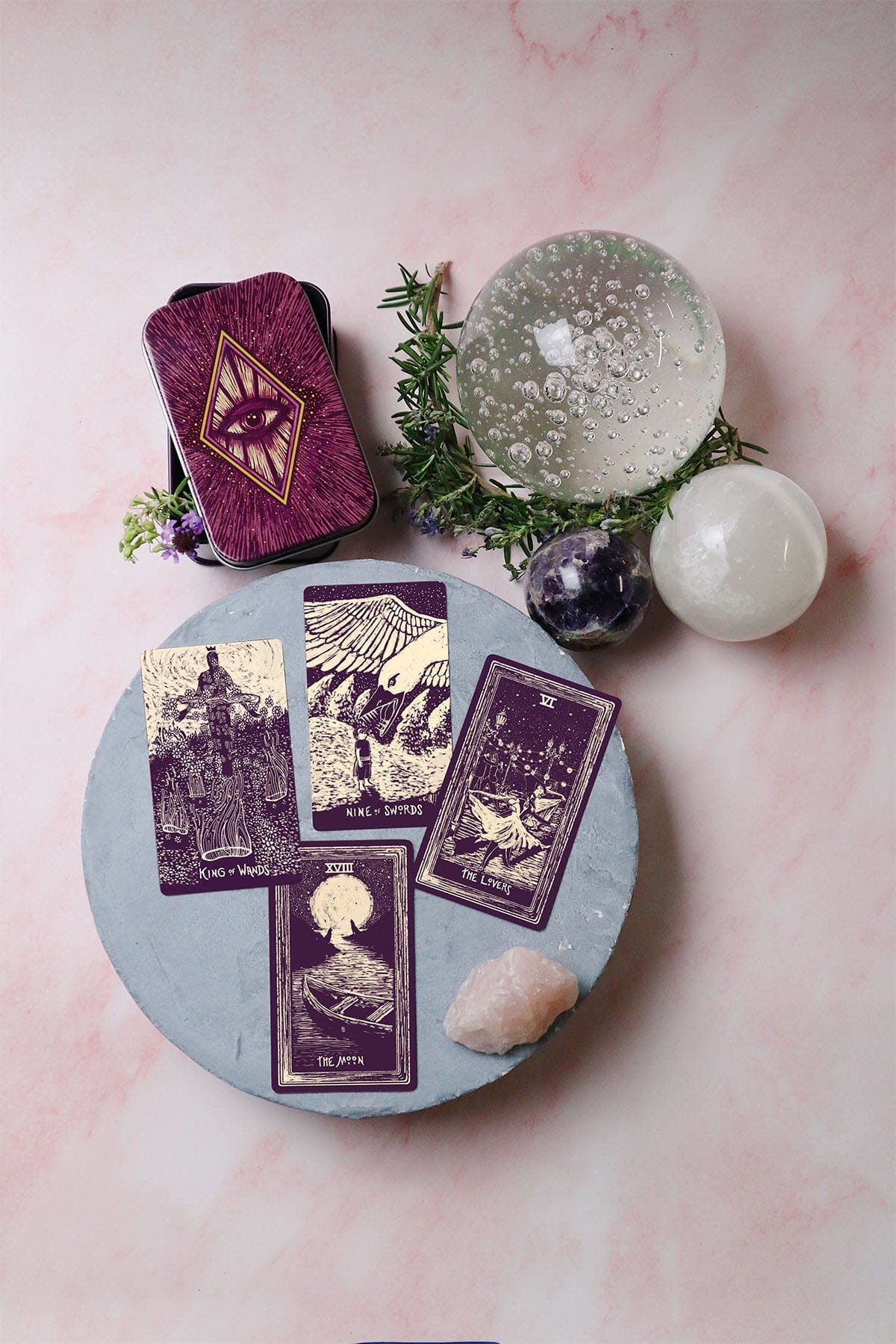 Prisma Visions Little Light Visions deck featuring colorful, artistic tarot cards with vibrant, detailed illustrations.