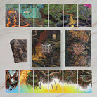 The Oracle of Many Paths deck by Prisma Visions featuring intricate mystical artwork on the card backs and vibrant illustrations.