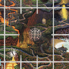 Prisma Visions The Oracle of Many Paths tarot deck featuring colorful, artistic card illustrations on a dark background.