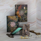 Prisma Visions The Oracle of Many Paths deck featuring colorful illustrated cards with mystical symbols and vibrant artwork.