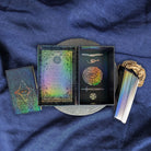 Illuminated Prisma Visions Tarot deck, 10th Anniversary Edition, featuring vibrant, illuminated artwork on tarot cards.