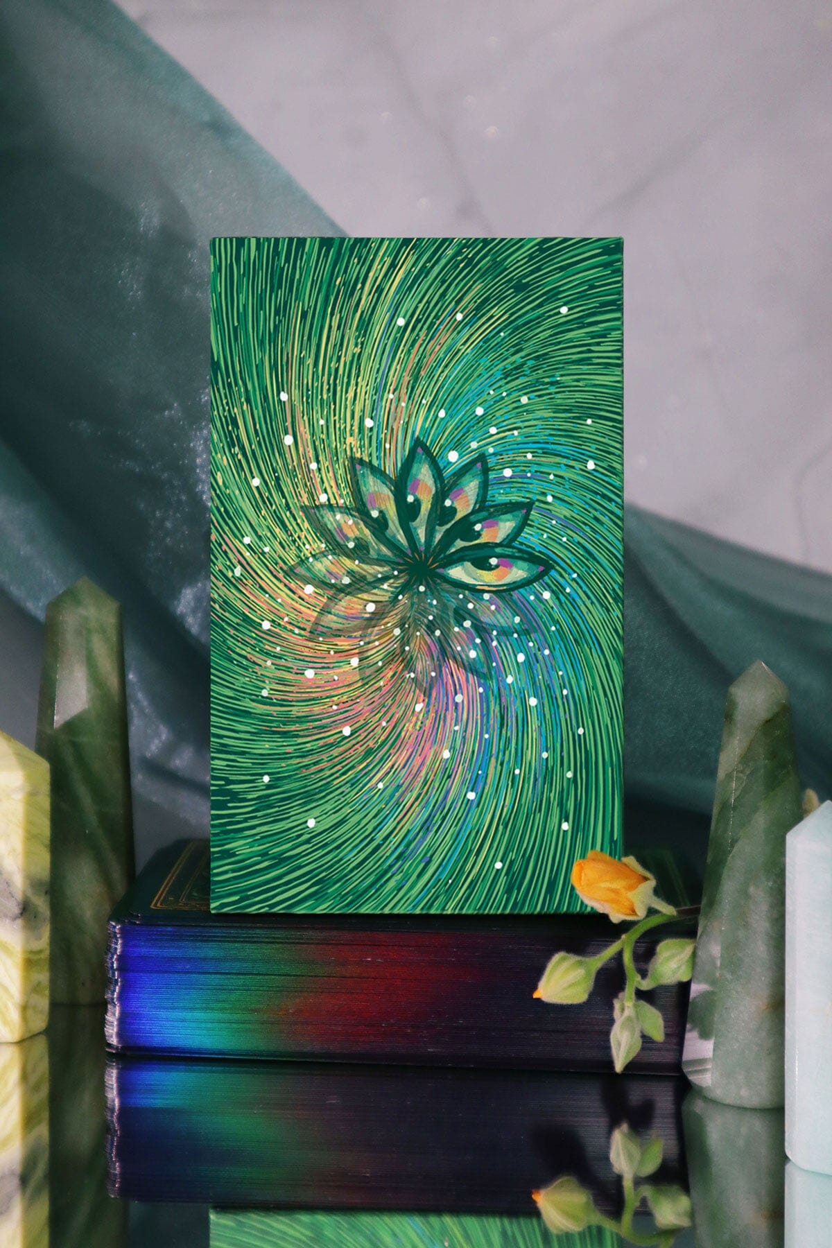 Prisma Visions Cosma Visions Oracle deck featuring vibrant, artistic tarot cards from the second edition by Prisma Visions.