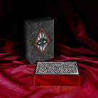 Prisma Visions Night Visions Tarot deck with illustrated cards in a box, featuring vibrant, surreal artwork for tarot reading.