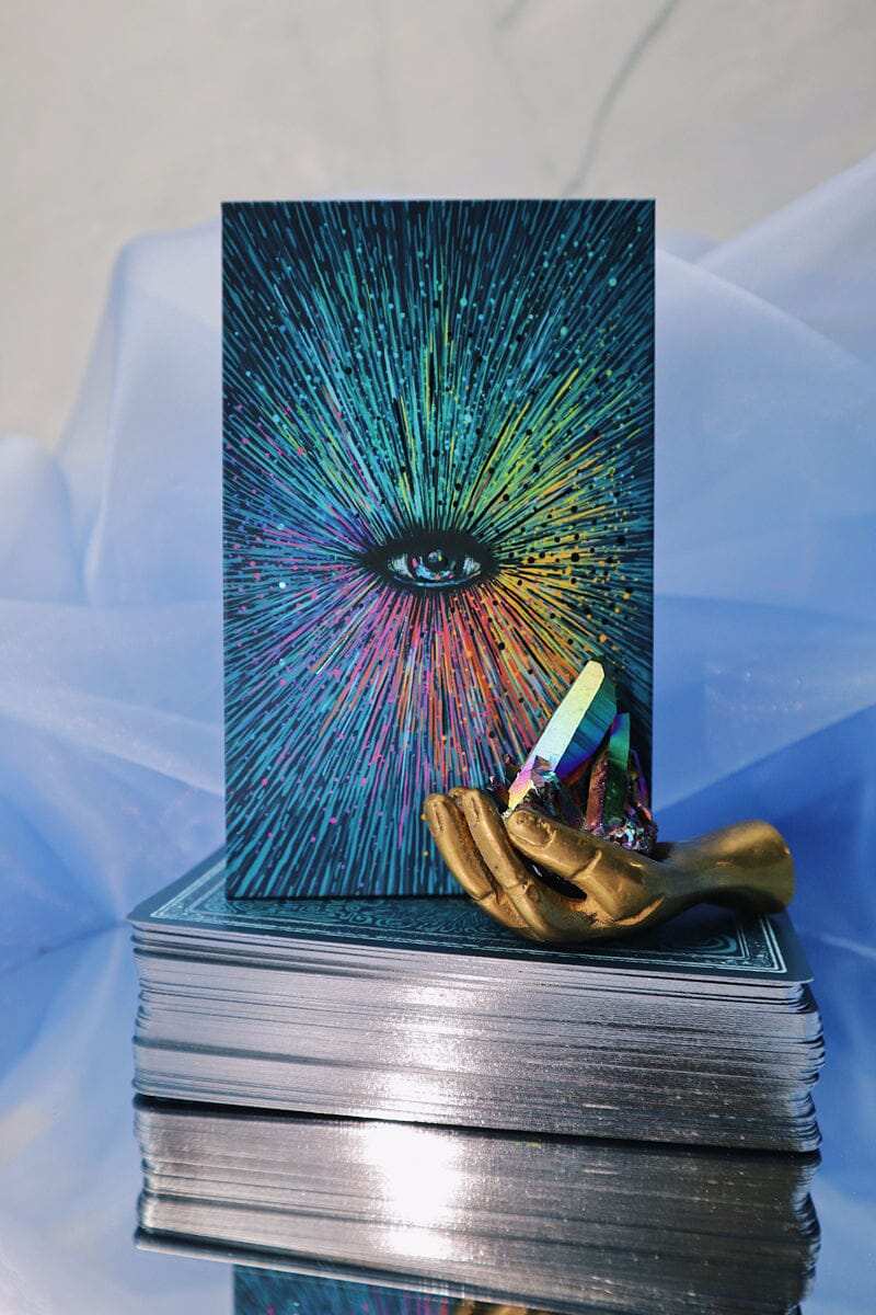 Prisma Visions Tarot deck in seventh edition, featuring colorful, detailed card illustrations from the Prisma Visions brand.