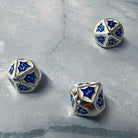 Cerulean Prisma Visions dice set featuring vibrant blue polyhedral dice for tabletop gaming and role-playing adventures.