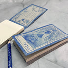Cerulean Prisma Visions Notepad with a soft blue cover and lined pages, ideal for note-taking and journaling.