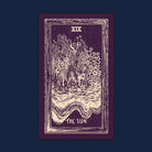 Cream-colored Prisma Visions The Sun Light Visions Tarot print, 12x20 inches, featuring vibrant tarot card artwork.
