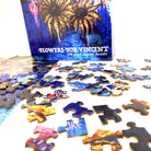 Prisma Visions Flowers for Vincent jigsaw puzzle featuring a colorful floral artwork with vibrant, detailed flower illustrations.
