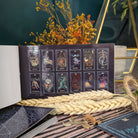 Prisma Visions Tarot sticker book featuring colorful, artistic tarot card stickers on pages for creative crafting and decoration.