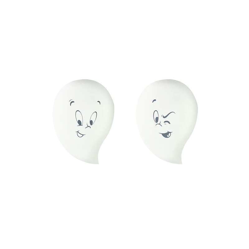 Profusion Cosmetics glow-in-the-dark Casper The Friendly Ghost blending sponge set with two soft makeup sponges.