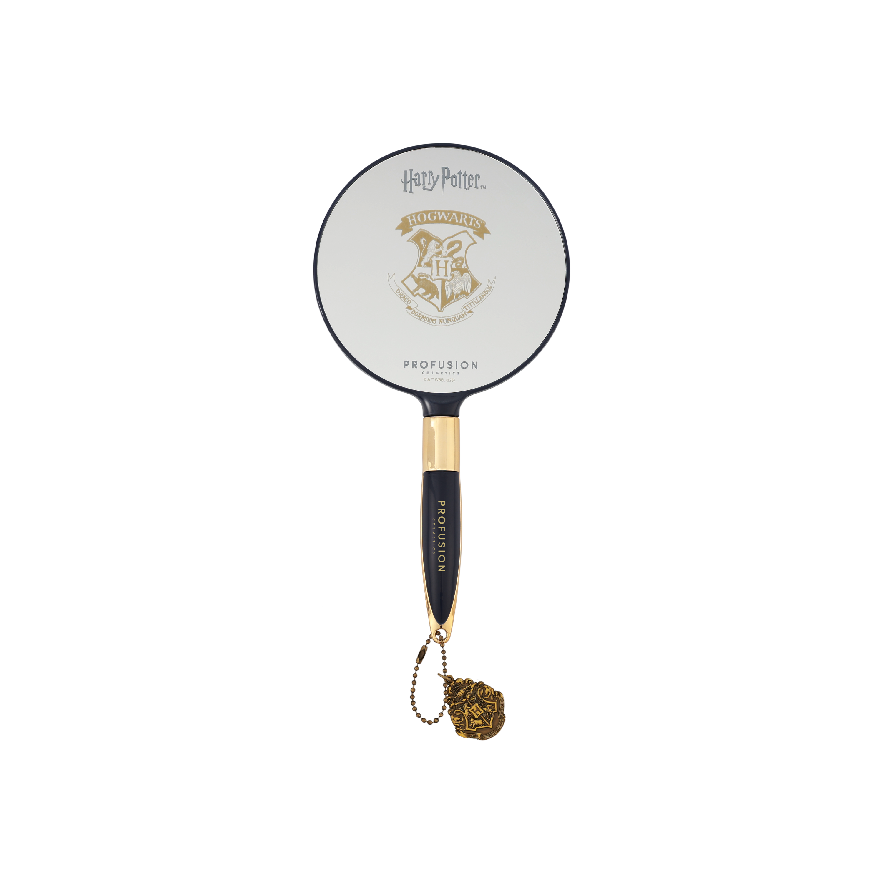 Harry Potter Hogwarts House Pride handheld mirror by Profusion Cosmetics, featuring house crest design and vibrant colors.