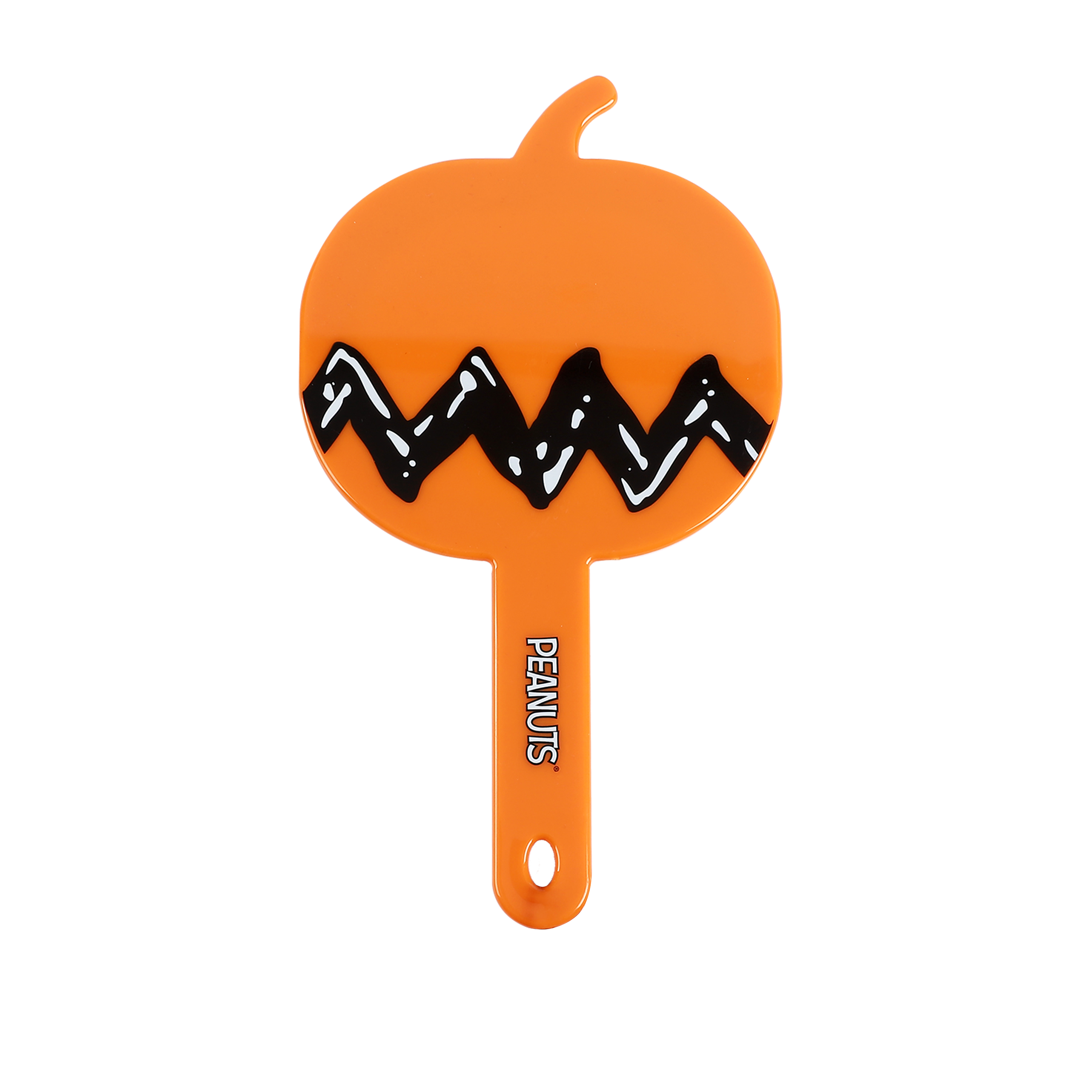 Profusion Cosmetics Peanuts Halloween Hello Great Pumpkin handheld mirror featuring Peanuts characters and festive Halloween design.
