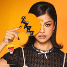 Peanuts Halloween Hello Great Pumpkin handheld mirror by Profusion Cosmetics featuring festive pumpkin design accessory.