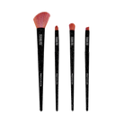 Profusion Cosmetics Peanuts Halloween Witchy Blend 4-piece eye and face brush set, makeup accessories with colorful handles.