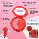 Profusion Cosmetics Turn Up The Heat blush duo with soft matte and shimmer finishes, featuring peach and coral shades.