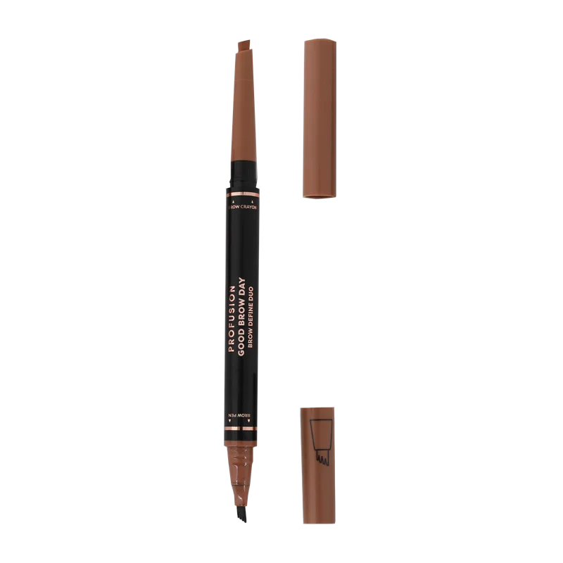 Profusion Cosmetics Good Brow Day Brow Define Duo for blond brows, featuring brow pencil and powder for natural-looking definition.