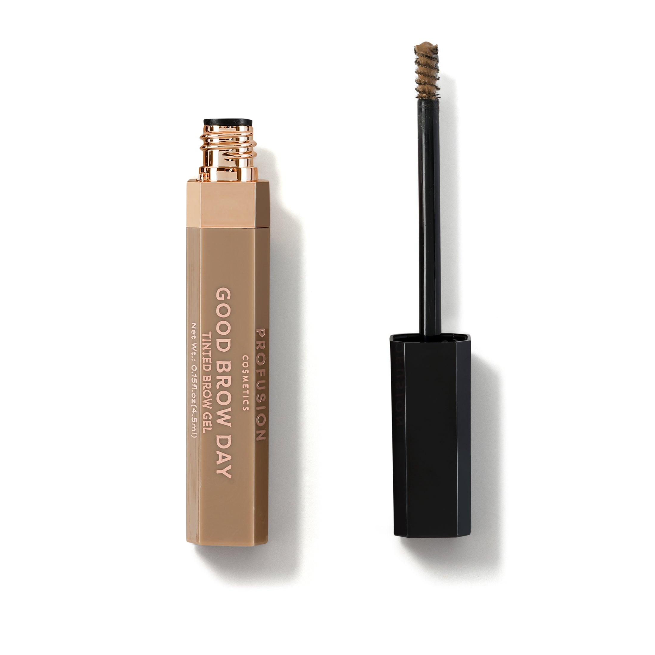 Blonde tinted brow gel from Profusion Cosmetics, waterproof brow gel for natural-looking, defined brows.