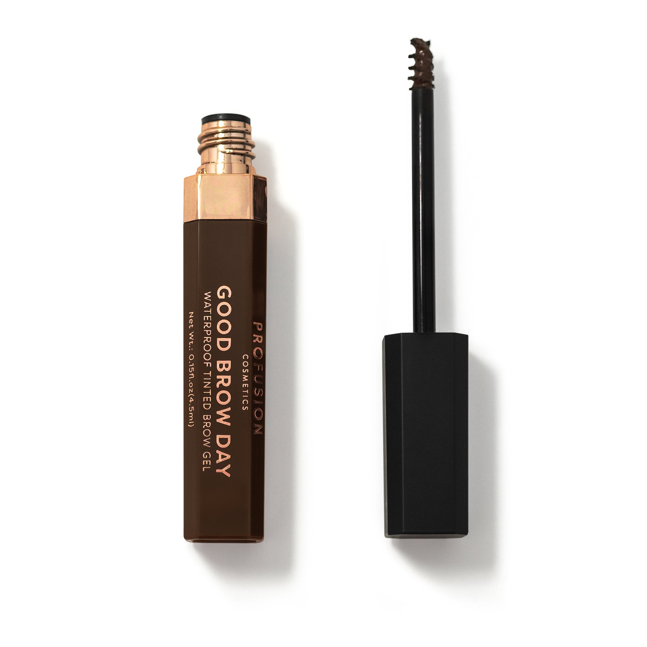Blonde waterproof tinted brow gel by Profusion Cosmetics for natural, filled-in brows with a waterproof finish.