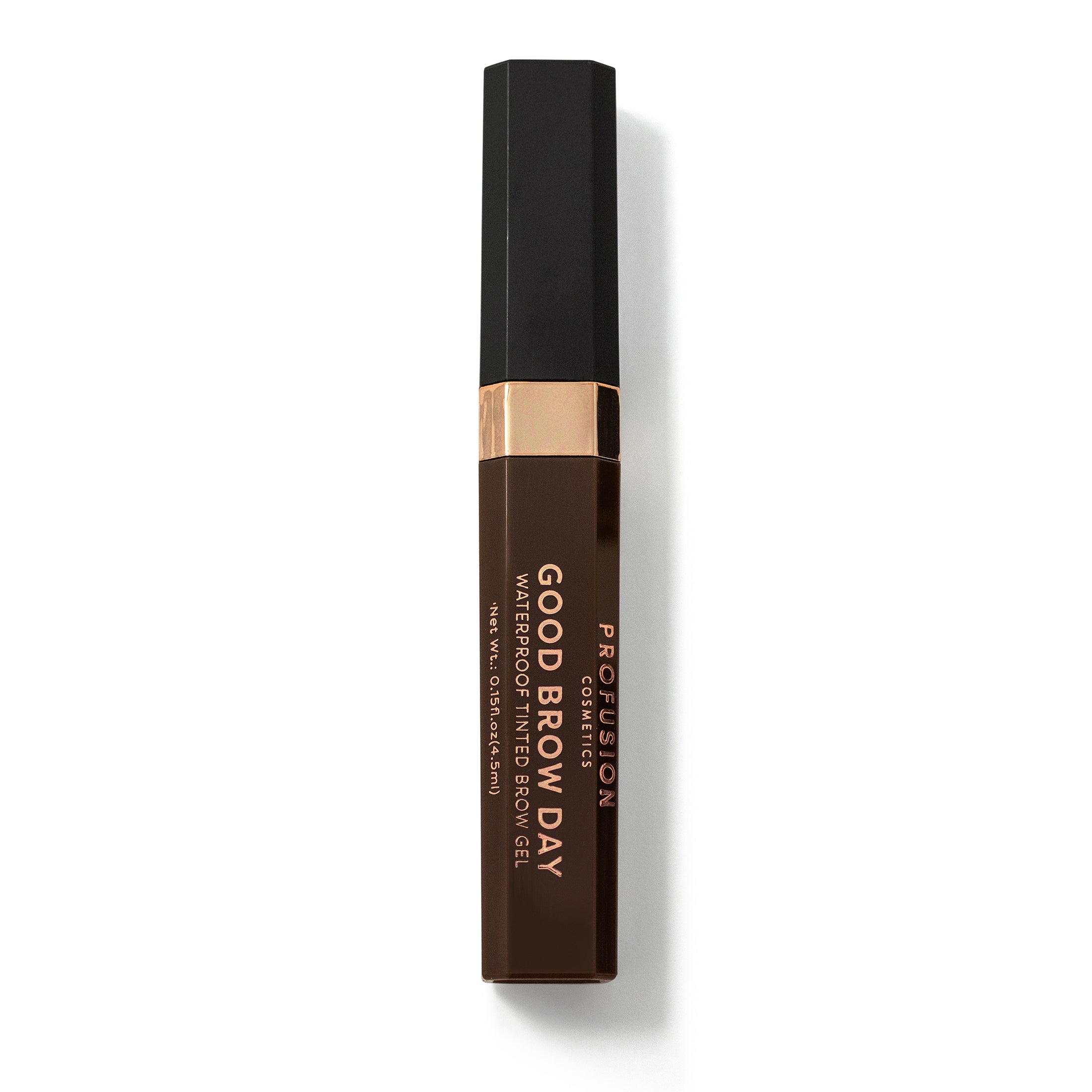 Profusion Cosmetics Good Brow Day waterproof tinted brow gel in blonde, showcasing the brow gel tube with product details.