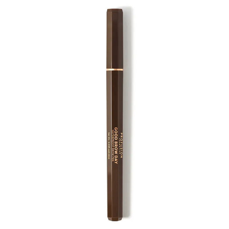 Profusion Cosmetics Good Brow Day Waterproof Brow Pen in soft brown for natural, long-lasting eyebrow definition.