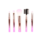 Profusion Cosmetics Crimson Mini Brush Set with five small makeup brushes for precise application and blending.