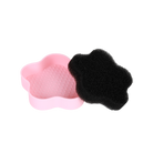 Profusion Cosmetics Frosted Snow Sparkle 7-piece makeup brush and cleaning mat set with sparkling brush handles and cleaning tools.